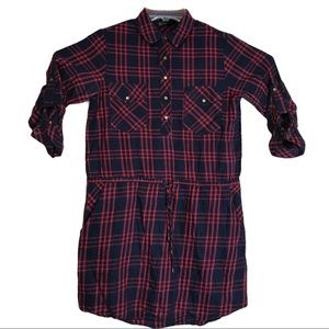 Zara Basic Plaid Shirt Dress Tunic